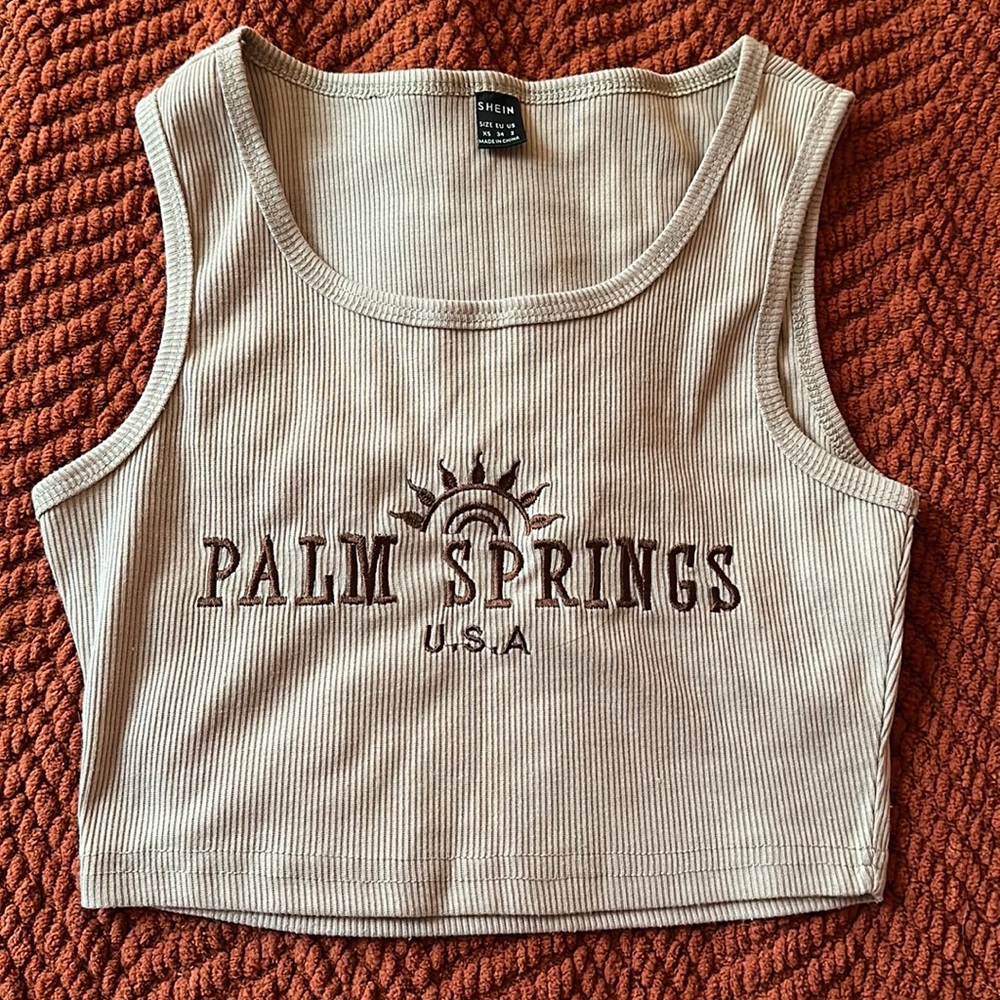 palm springs cropped tank